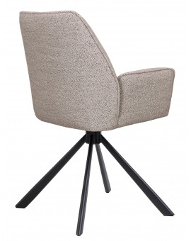 YUNI Beige Latte (stof Monza 60) - MODERNE GESTOFFEERDE DRAAISTOEL VOOR WOONKAMER/EETKAMER/LOFT KANTOOR