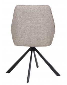 YUNI Beige Latte (stof Monza 60) - MODERNE GESTOFFEERDE DRAAISTOEL VOOR WOONKAMER/EETKAMER/LOFT KANTOOR