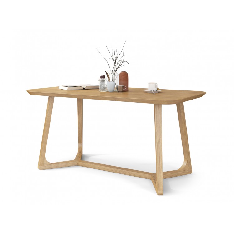 DIVO Natuurlijk Eiken 160x85 cm - HOUTEN TAFEL IN JAPANESE/RETRO/SCANDINAVISCHE STIJL DIVO Natuurlijk Eiken 160x85 cm - HOUTEN TAFEL IN JAPANESE/RETRO/SCANDINAVISCHE STIJL