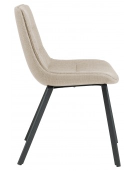 IDA Beige (stof Basel 24) - MODERNE GESTOFFEERDE STOEL VOOR WOONKAMER/EETKAMER LOFT