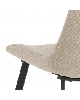 IDA Beige (stof Basel 24) - MODERNE GESTOFFEERDE STOEL VOOR WOONKAMER/EETKAMER LOFT