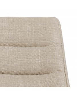 IDA Beige (stof Basel 24) - MODERNE GESTOFFEERDE STOEL VOOR WOONKAMER/EETKAMER LOFT