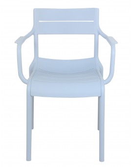 LUSSO blauw - MODERNE STOEL VOOR DE KEUKEN, TERRAS (STAPELBAAR)