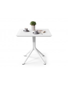 FLAVIO 80x80 Wit - MODERNE VIERKANTEN TUINTAFEL (voor keuken, café, tuin)