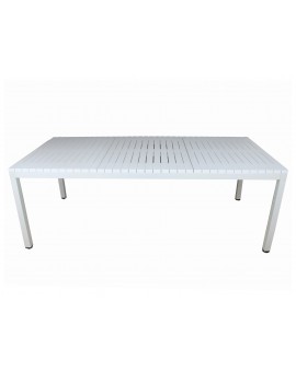 YASU WIT - MODERNE RECHTHOEKIGE TUINTAFEL (voor keuken, café, tuin), 210 cm
