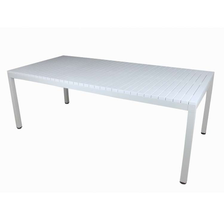 YASU WIT - MODERNE RECHTHOEKIGE TUINTAFEL (voor keuken, café, tuin), 210 cm YASU WIT - MODERNE RECHTHOEKIGE TUINTAFEL (voor keuken, café, tuin), 210 cm