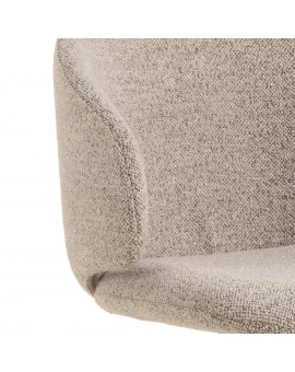 NELA Beige Latte (stof Monza 90)/beige poten - MODERNE GESTOFFEERDE DRAAISTOEL VOOR WOONKAMER/EETKAMER/KANTOOR LOFT