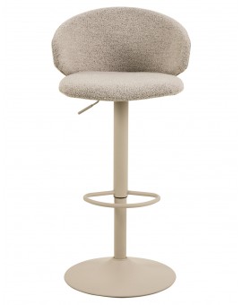 NELA Beige Latte (stof Monza 60 FR)/beige poten - DRAAIBARE BARKRUK MET BEKLEDING -VOOR KEUKEN RESTAURANT