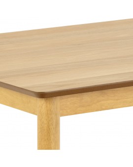 ZARION Eiken Natuur – KEUKENTAFEL 120 cm IN HOUTFINEER