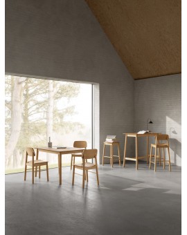 ZARION Eiken Natuur – KEUKENTAFEL 120 cm IN HOUTFINEER