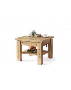 CLEO ARTISAN EIK, UITSCHUIFBARE SALONTAFEL