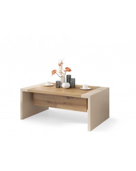 SPACE EIKEN ARTISAN / BEIGE, OPKLAPBARE SALONTAFEL, IN HOOGTE VERSTELBAAR