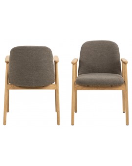 RODERIC Taupebruin (Monza 40)/gelakt - HOUTEN STOEL VOOR WOONKAMER, EETKAMER, KEUKEN RETRO