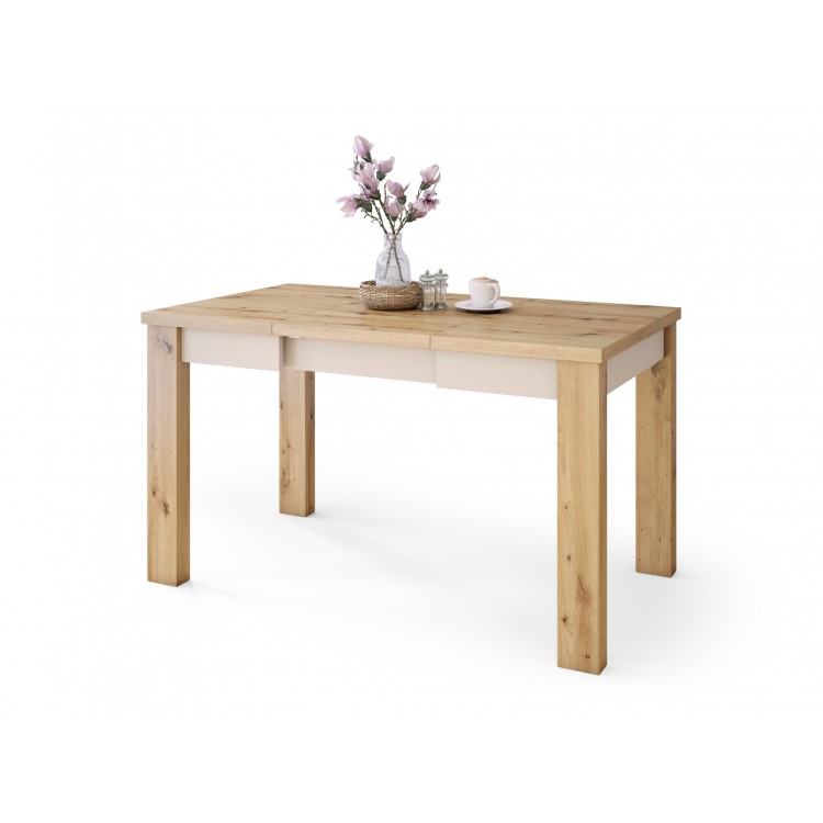 FONTE Eikenhout Artisan / beige - KLASSIEKE KEUKEN- /WOONKAMERTAFEL 85x75 UITKLAPBAAR TOT 130 cm! FONTE Eikenhout Artisan / beige - KLASSIEKE KEUKEN- /WOONKAMERTAFEL 85x75 UITKLAPBAAR TOT 130 cm!