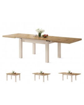 ROYAL eiken artisan / beige, EETTAFEL, UITSCHUIFBAAR