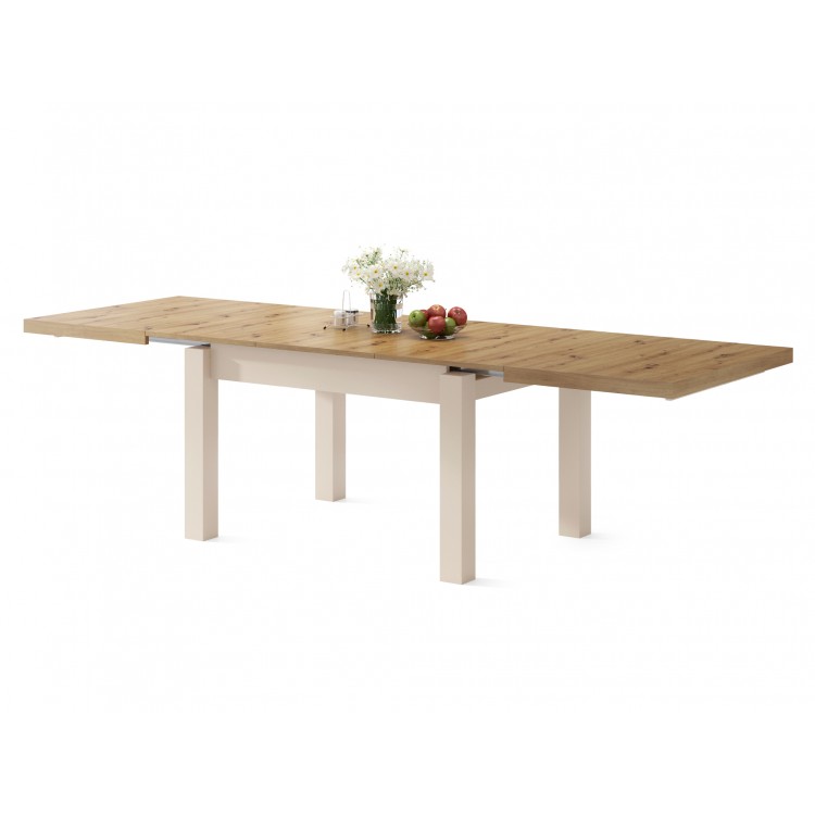ROYAL eiken artisan / beige, EETTAFEL, UITSCHUIFBAAR