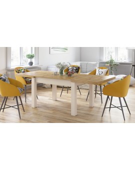 ROYAL eiken artisan / beige, EETTAFEL, UITSCHUIFBAAR