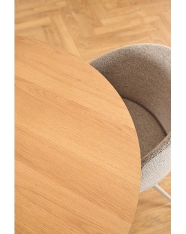 BOSCO Natuurlijke eik / beige poot (Kashmir) – RONDE TAFEL 120 cm VOOR KEUKEN, EETKAMER EN WOONKAMER, FINEER