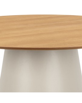 BOSCO Natuurlijke eik / beige poot (Kashmir) – RONDE TAFEL 120 cm VOOR KEUKEN, EETKAMER EN WOONKAMER, FINEER