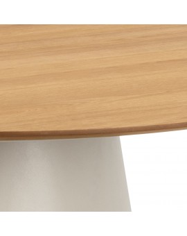 BOSCO Natuurlijke eik / beige poot (Kashmir) – RONDE TAFEL 120 cm VOOR KEUKEN, EETKAMER EN WOONKAMER, FINEER