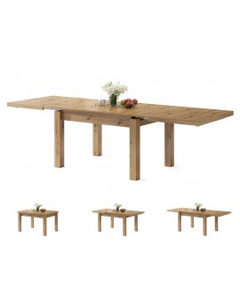 ROYAL eiken artisan, EETTAFEL, UITSCHUIFBAAR
