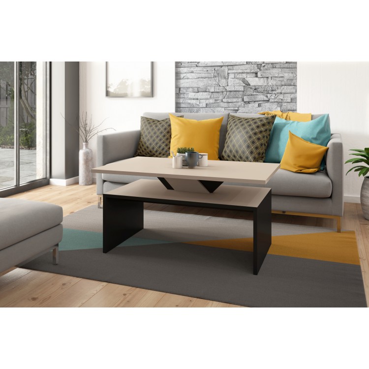 SISI beige / zwart, salontafel SISI beige / zwart, salontafel