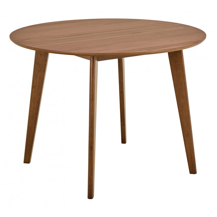 ROXY natuurlijke walnoot - RONDE TAFEL VOOR KEUKEN/EETKAMER RETRO