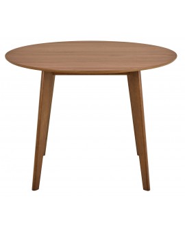 ROXY natuurlijke walnoot - RONDE TAFEL VOOR KEUKEN/EETKAMER RETRO
