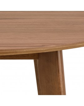 ROXY natuurlijke walnoot - RONDE TAFEL VOOR KEUKEN/EETKAMER RETRO