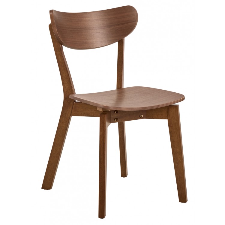 ROXY natuurlijke walnoot - HOUTEN STOEL VOOR WOONKAMER, EETKAMER, KEUKEN, RETRO