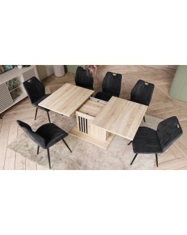 LEONEL Sonoma Eik – MODERNE VOUWTAFEL TOT 180 cm!