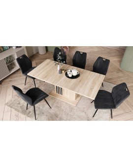 LEONEL Sonoma Eik – MODERNE VOUWTAFEL TOT 180 cm!
