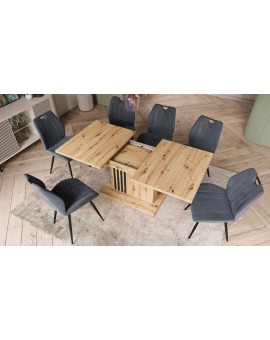 LEONEL Artisan Eik – MODERNE VOUWTAFEL TOT 180 cm!