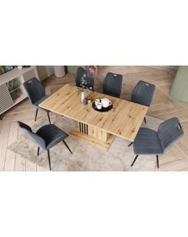 LEONEL Artisan Eik – MODERNE VOUWTAFEL TOT 180 cm!