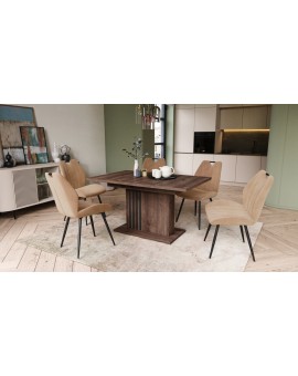 LEONEL Bruin Eik – MODERNE VOUWTAFEL TOT 180 cm!