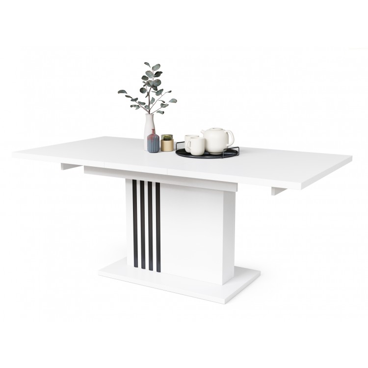 LEONEL Wit Mat – MODERNE VOUWTAFEL TOT 180 cm! LEONEL Wit Mat – MODERNE VOUWTAFEL TOT 180 cm!