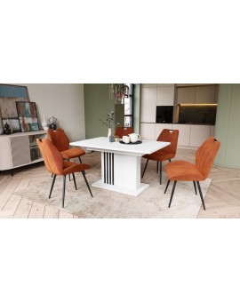 LEONEL Wit Mat – MODERNE VOUWTAFEL TOT 180 cm!