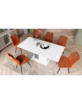 LEONEL Wit Mat – MODERNE VOUWTAFEL TOT 180 cm!