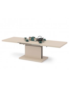 ASTON Béžový [Super Mat / Anti-fingerprint] - MODERNÝ ROZKLADACÍ A VÝŠKOVO NASTAVITEĽNÝ KONFERENČNÝ STÔL KÁŠMÍR