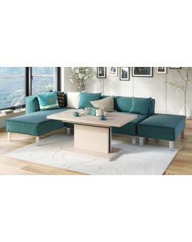 ASTON Béžový [Super Mat / Anti-fingerprint] - MODERNÝ ROZKLADACÍ A VÝŠKOVO NASTAVITEĽNÝ KONFERENČNÝ STÔL KÁŠMÍR