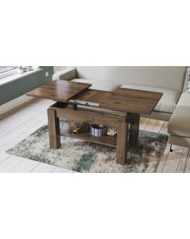 ASTORIA elegant noten, opklapbare salontafel