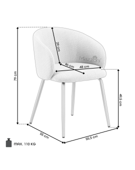 CLARA Beige Latte (stof Monza 60)/zwarte poten - MODERNE GESTOFFEERDE KUIPSTOEL VOOR WOONKAMER/EETKAMER/KANTOOR LOFT CLARA Beige Latte (stof Monza 60)/zwarte poten - MODERNE GESTOFFEERDE KUIPSTOEL VOOR WOONKAMER/EETKAMER/KANTOOR LOFT