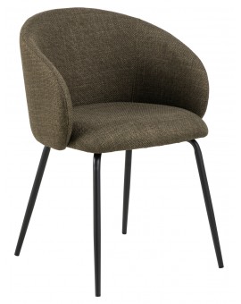 CLARA Olijfgroen (stof Basel 77)/zwarte poten - MODERNE GESTOFFEERDE KUIPSTOEL VOOR WOONKAMER/EETKAMER/KANTOOR LOFT CLARA Olijfgroen (stof Basel 77)/zwarte poten - MODERNE GESTOFFEERDE KUIPSTOEL VOOR WOONKAMER/EETKAMER/KANTOOR LOFT