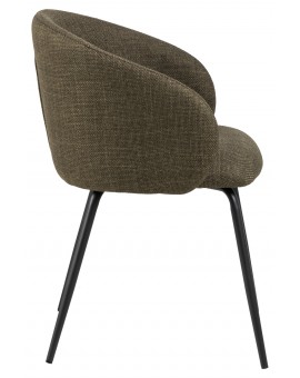 CLARA Olijfgroen (stof Basel 77)/zwarte poten - MODERNE GESTOFFEERDE KUIPSTOEL VOOR WOONKAMER/EETKAMER/KANTOOR LOFT CLARA Olijfgroen (stof Basel 77)/zwarte poten - MODERNE GESTOFFEERDE KUIPSTOEL VOOR WOONKAMER/EETKAMER/KANTOOR LOFT