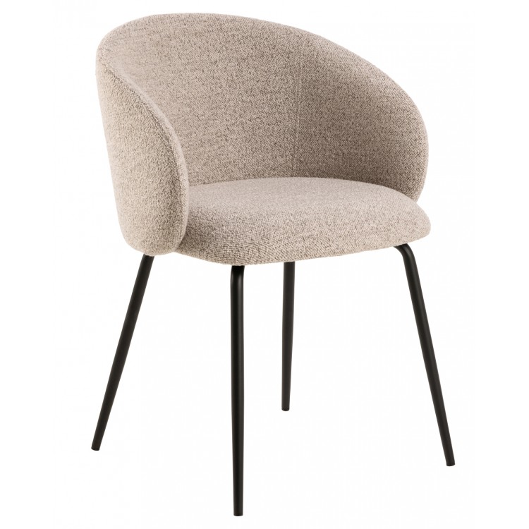 CLARA Beige Latte (stof Monza 60)/zwarte poten - MODERNE GESTOFFEERDE KUIPSTOEL VOOR WOONKAMER/EETKAMER/KANTOOR LOFT CLARA Beige Latte (stof Monza 60)/zwarte poten - MODERNE GESTOFFEERDE KUIPSTOEL VOOR WOONKAMER/EETKAMER/KANTOOR LOFT