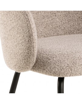 CLARA Beige Latte (stof Monza 60)/zwarte poten - MODERNE GESTOFFEERDE KUIPSTOEL VOOR WOONKAMER/EETKAMER/KANTOOR LOFT CLARA Beige Latte (stof Monza 60)/zwarte poten - MODERNE GESTOFFEERDE KUIPSTOEL VOOR WOONKAMER/EETKAMER/KANTOOR LOFT