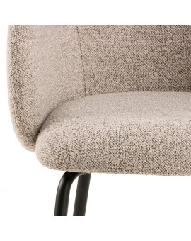 CLARA Beige Latte (stof Monza 60)/zwarte poten - MODERNE GESTOFFEERDE KUIPSTOEL VOOR WOONKAMER/EETKAMER/KANTOOR LOFT CLARA Beige Latte (stof Monza 60)/zwarte poten - MODERNE GESTOFFEERDE KUIPSTOEL VOOR WOONKAMER/EETKAMER/KANTOOR LOFT