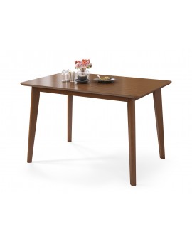 ROXY noten naturel, 120cm/80cm - RETRO KEUKEN-/DININGTAFEL - rechthoekige houten tafel