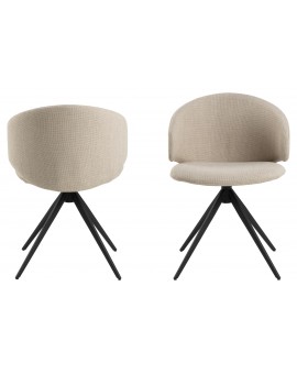 copy of NELA Béžové Latte (látka Monza 90)/béžové nohy – MODERNÁ OTOČNÁ ČALÚNENÁ STOLIČKA DO OBÝVAČKY/JEDÁLNE/KANCELÁRIE LOFT