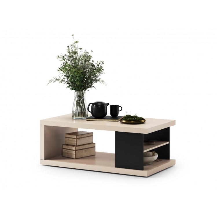 LANA beige - SALONTAFEL MET LEGPLANK
